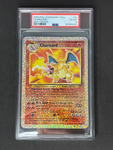 PSA 6 Charizard Legendary Collection Box Topper Holo