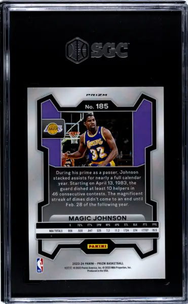 2023-24 Panini Prizm Pink Ice Prizm #185 Magic Johnson