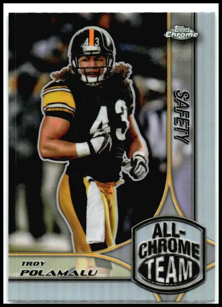 2024 Topps Chrome Football Lazer Refractor Troy Polamalu #ACT-22