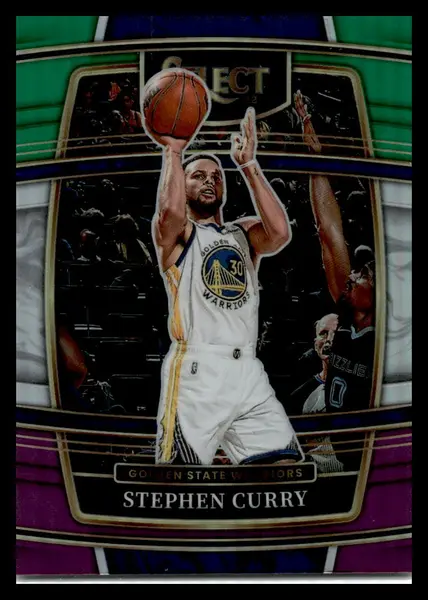 2021 Panini Select Green White Purple Prizm #94 Stephen Curry Golden State Warri