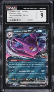 2025 Pokemon Scarlet & Violet Destined Rivals Holo Team Rocket's Crobat ex #122 CGC 9 MINT