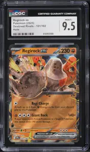 2025 Pokemon Scarlet & Violet Destined Rivals Holo Regirock EX #101 CGC 9.5 MINT+