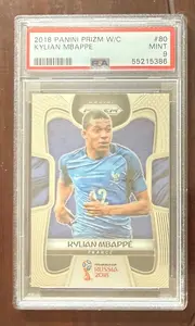 2018 Panini Prizm World Cup Red Blue Wave Prizms Kylian Mbappe