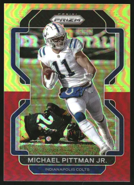 2021 Panini Prizm Prizms Asia Red and Yellow #22 Michael Pittman Jr. /39
