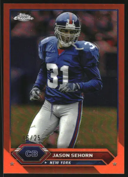 2023 Topps Composite Chrome Orange Refractors #45 Jason Sehorn /25