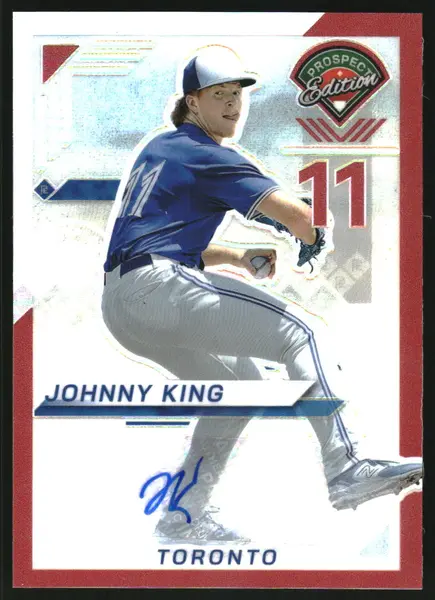 2025 Panini Prospect Edition Holo Prospect Ticket Signatures Prizms Red #78 Johnny King Auto /199