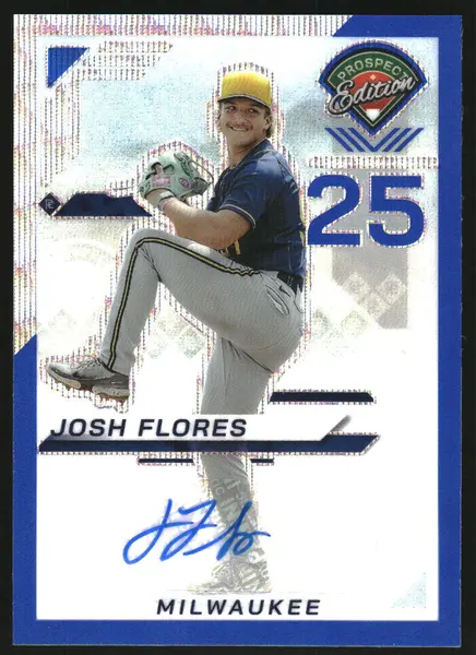 2025 Panini Prospect Edition Holo Prospect Ticket Signatures Prizms Blue Wave #81 Josh Flores Auto /75
