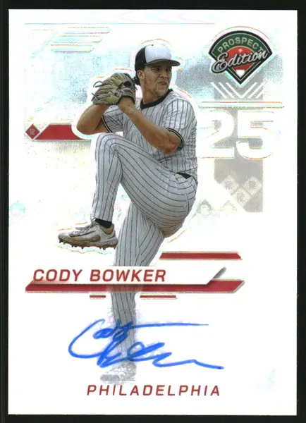 2025 Panini Prospect Edition Holo Prospect Ticket Signatures Prizms Silver #23 Cody Bowker Auto