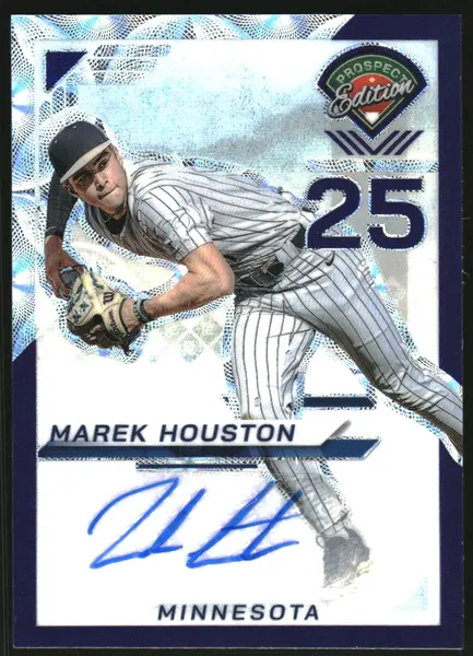 2025 Panini Prospect Edition Holo Prospect Ticket Signatures Prizms Purple Scope #93 Marek Houston Auto /49