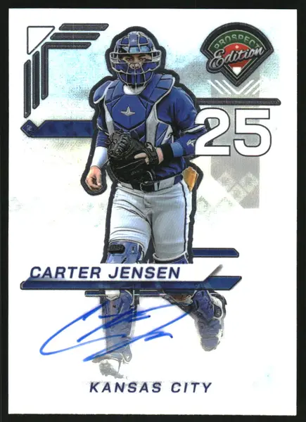 2025 Panini Prospect Edition Holo Prospect Ticket Signatures Prizms #154 Carter Jensen Auto