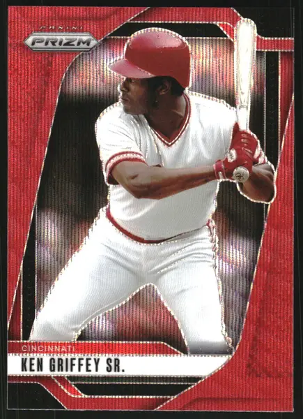 2025 Panini Prizm Prizms Ruby Wave #256 Ken Griffey Sr.