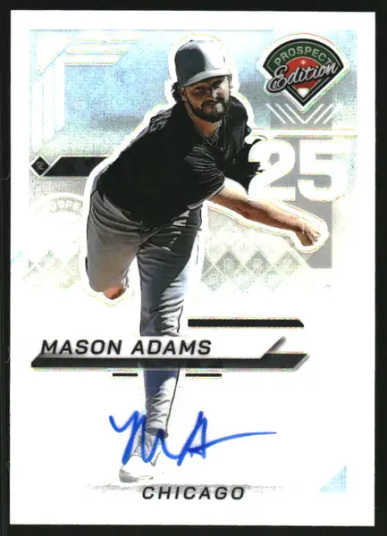 2025 Panini Prospect Edition Holo Prospect Ticket Signatures Prizms Silver #172 Mason Adams Auto