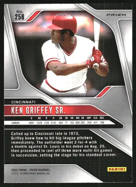 2025 Panini Prizm Prizms Ruby Wave #256 Ken Griffey Sr.