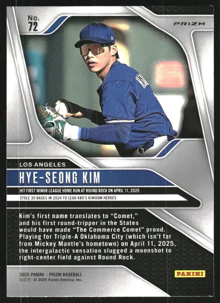 2025 Panini Prizm Prizms Silver #72 Hye-Seong Kim