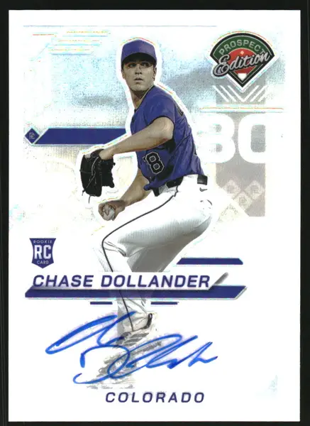 2025 Panini Prospect Edition Holo Prospect Ticket Signatures Prizms Silver #68 Chase Dollander Auto