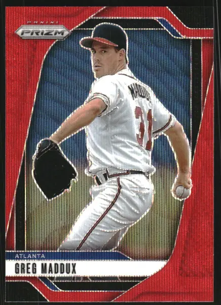 2025 Panini Prizm Prizms Ruby Wave #67 Greg Maddux
