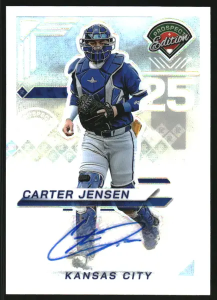 2025 Panini Prospect Edition Holo Prospect Ticket Signatures Prizms Silver #154 Carter Jensen Auto