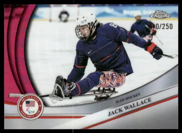 2026 Topps Chrome U.S. Olympic and Paralympic Team Hopefuls Pink Refractors #46 Jack Wallace /250