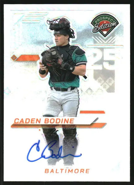 2025 Panini Prospect Edition Holo Prospect Ticket Signatures Prizms Silver #91 Caden Bodine Auto