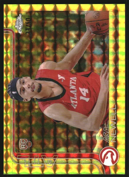 2025-26 Topps Chrome Gold Geometric Refractors #273 Asa Newell /50