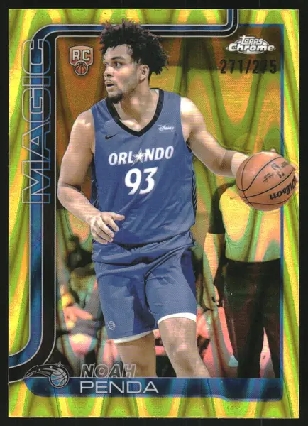 2025-26 Topps Chrome RayWave Yellow Refractors #282 Noah Penda /275