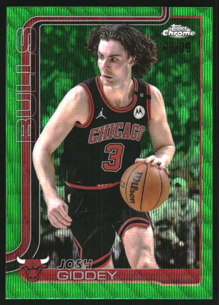 2025-26 Topps Chrome Green Wave Refractors #48 Josh Giddey /99