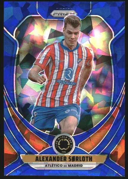 2025 Panini Prizm FIFA Club World Cup Prizms Blue Ice #19 Alexander Sorloth /175
