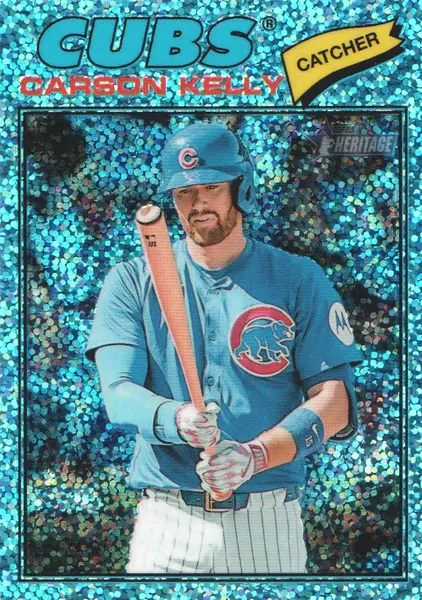 2026 Topps Heritage Chrome Light Blue Sparkle Refractors #326 Carson Kelly