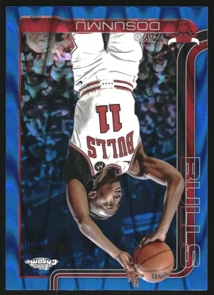 2025-26 Topps Chrome RayWave Blue Refractors #95 Ayo Dosunmu /150
