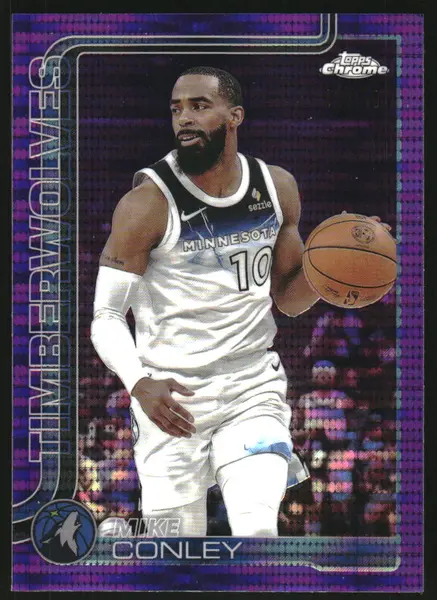 2025-26 Topps Chrome Pulsar Purple Refractors #132 Mike Conley /75