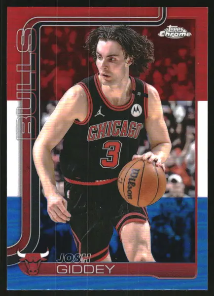 2025-26 Topps Chrome Red White and Blue Refractors #48 Josh Giddey