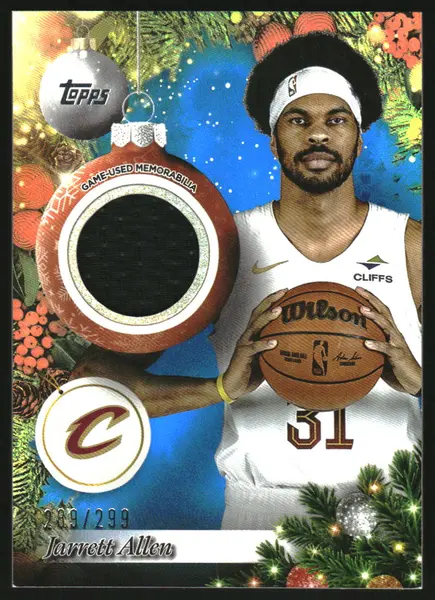 2025-26 Topps Holiday Relics Blue Metallic Glitter #PRJA Jarrett Allen