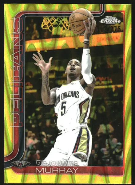 2025-26 Topps Chrome RayWave Yellow Refractors #186 Dejounte Murray /275