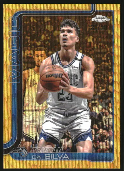 2025-26 Topps Chrome Gold Wave Refractors #173 Tristan da Silva /50