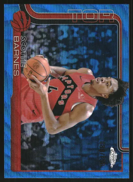 2025-26 Topps Chrome Blue Wave Refractors #203 Scottie Barnes /150