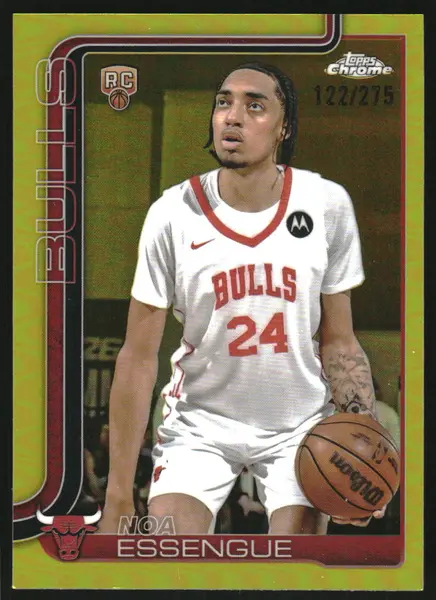 2025-26 Topps Chrome Yellow Refractors #262 Noa Essengue /275