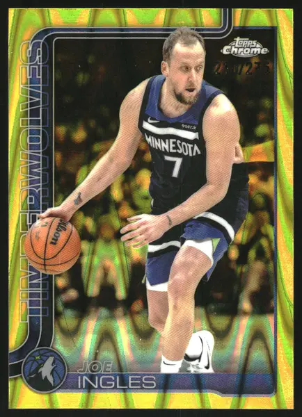 2025-26 Topps Chrome RayWave Yellow Refractors #142 Joe Ingles /275