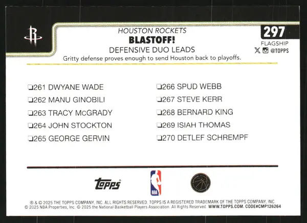 2025-26 Topps Blackout #297 Amen Thompson