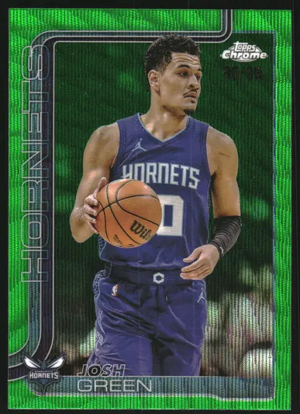 2025-26 Topps Chrome Green Wave Refractors #47 Josh Green /99