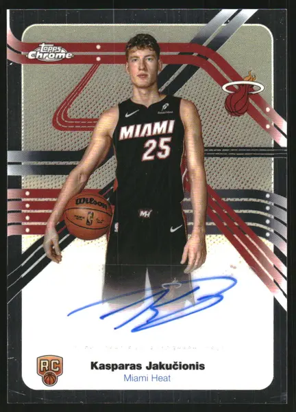 2025-26 Topps Chrome Next Stop Signatures #NSKJ Kasparas Jakucionis Auto