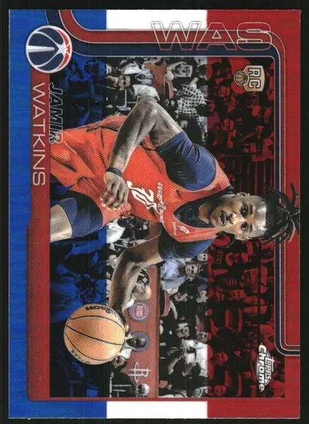 2025-26 Topps Chrome Red White and Blue Refractors #294 Jamir Watkins