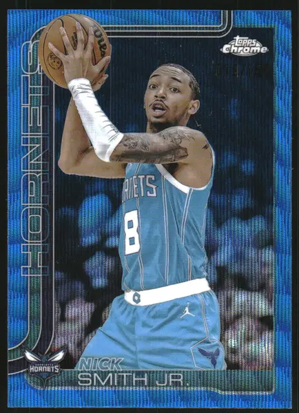 2025-26 Topps Chrome Blue Wave Refractors #26 Nick Smith Jr. /150