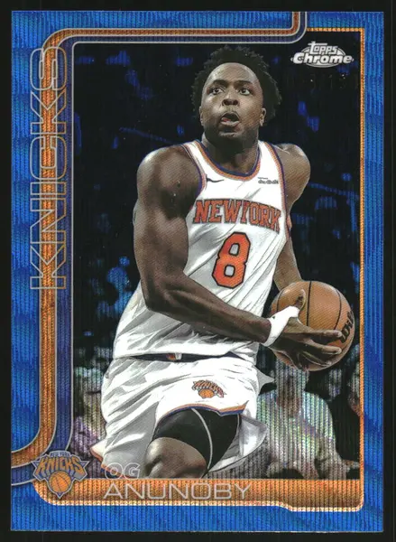 2025-26 Topps Chrome Blue Wave Refractors #131 OG Anunoby /150
