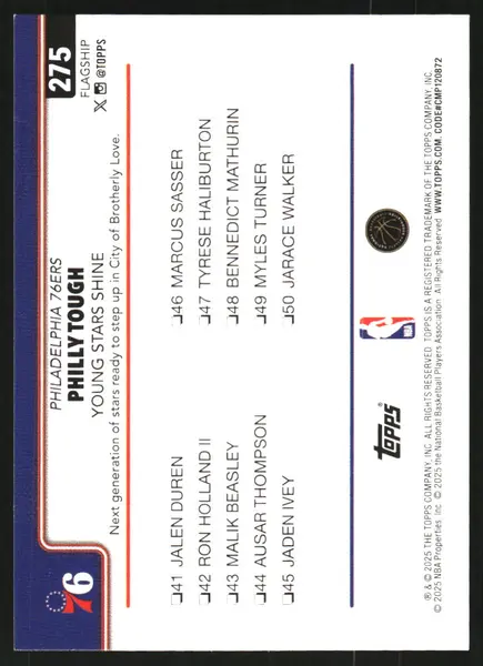 2025-26 Topps Foil Pattern #275 Jared McCain