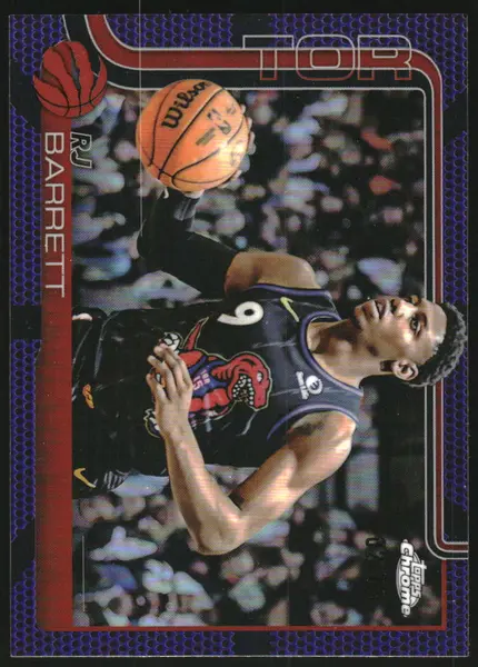 2025-26 Topps Chrome Purple Basketball Refractors #225 RJ Barrett /75