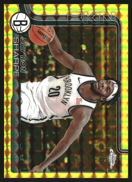 2025-26 Topps Chrome Gold Geometric Refractors #74 Day'Ron Sharpe /50