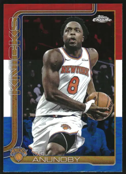 2025-26 Topps Chrome Red White and Blue Refractors #131 OG Anunoby