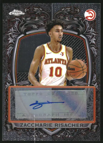 2025-26 Topps Chrome Signature Style #SSZR Zaccharie Risacher Auto