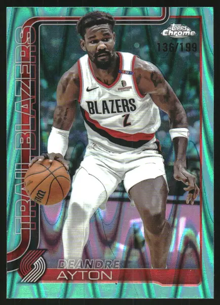2025-26 Topps Chrome RayWave Aqua Refractors #168 Deandre Ayton /199