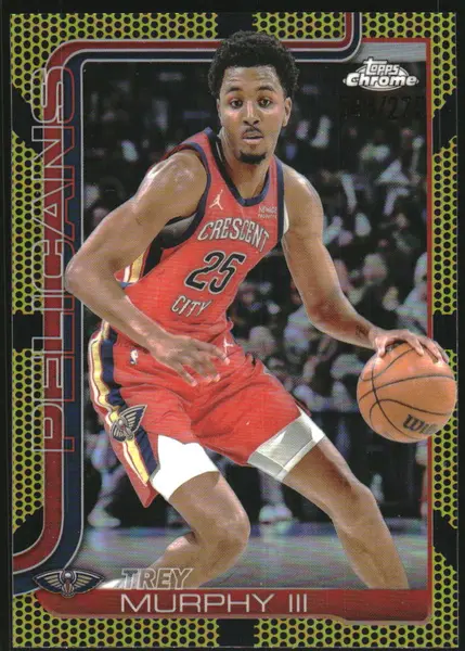 2025-26 Topps Chrome Yellow Basketball Refractors #104 Trey Murphy III /275